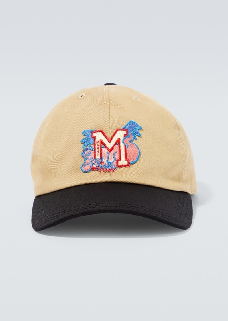 Marni Logo cotton baseball cap