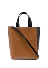 Marni logo-detail leather tote bag