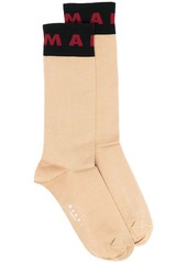 Marni logo-knit cotton socks