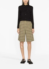 Marni logo-patch virgin wool cropped jacket