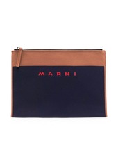 Marni logo print clutch bag