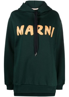 Marni logo-print cotton hoodie