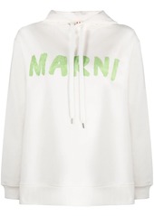 Marni logo-print cotton hoodie