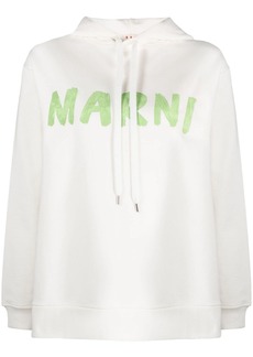 Marni logo-print cotton hoodie