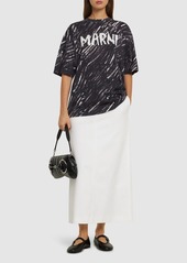 Marni Logo Print Cotton Jersey T-shirt