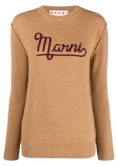 Marni logo-print knitted jumper