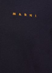 Marni Logo Print Organic Cotton Knit T-shirt