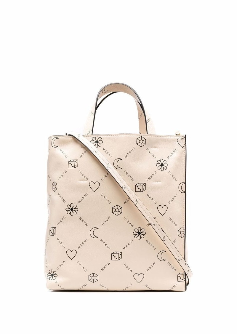 Marni logo-print tote bag