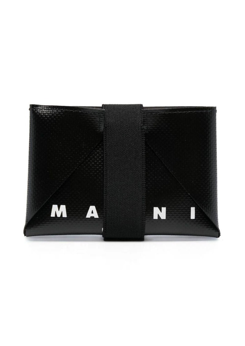 Marni logo-print tri-fold wallet