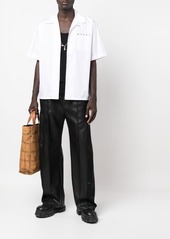 Marni logo-print poplin bowling shirt