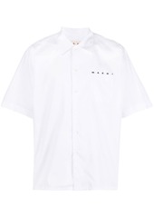 Marni logo-print poplin bowling shirt