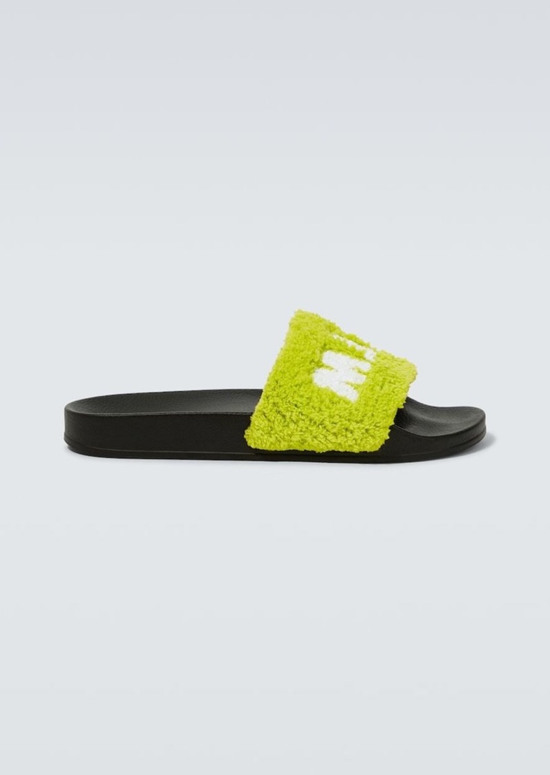 Marni Logo terry slides