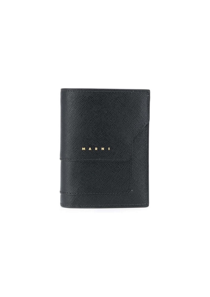 Marni logo-print leather bi-fold wallet