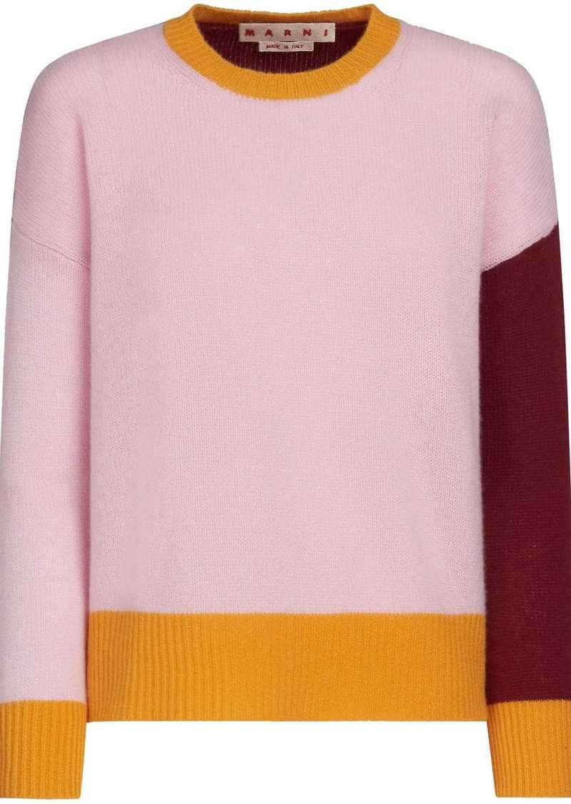 Marni colour-block cashmere jumper
