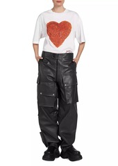 Marni Low-Rise Leather Cargo Pants