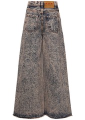 Marni Marble Dyed Cotton Denim Flared Jeans