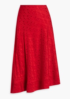 Marni - Asymmetric jacquard midi skirt - Red - IT 36