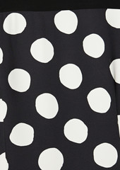 Marni - Cady-paneled polka-dot crepe midi dress - Black - IT 42