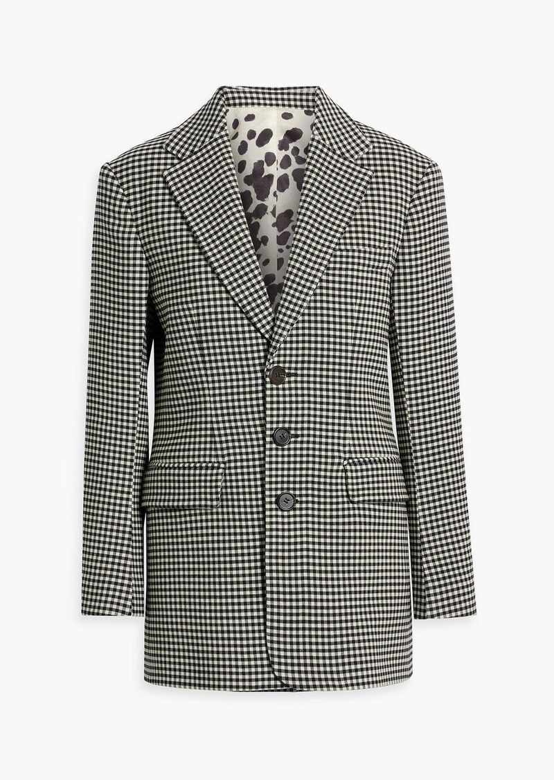 Marni - Checked wool-blend blazer - Black - IT 42