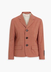 Marni - Checked wool-blend blazer - Red - IT 42