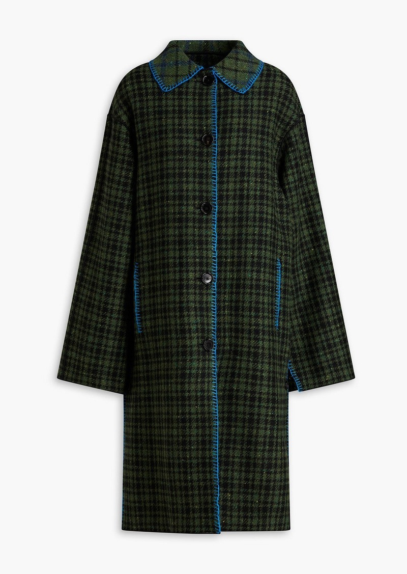 Marni - Checked wool-blend coat - Green - IT 42