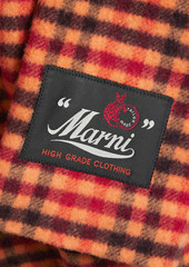 Marni - Checked wool-blend felt coat - Orange - IT 42