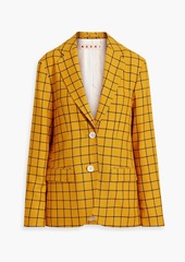 Marni - Checked wool-jacquard blazer - Yellow - IT 44
