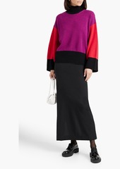 Marni - Color-block cashmere turtleneck sweater - Purple - IT 44