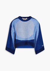 Marni - Asymmetric color-block cotton sweater - Blue - IT 44