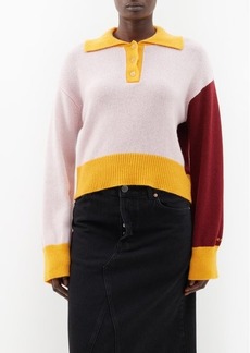 Marni - Colour-block Cashmere-blend Polo Sweater - Womens - Multi
