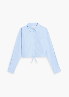 Marni - Cropped cotton-poplin shirt - Blue - IT 42