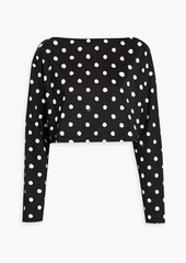 Marni - Cropped polka-dot jersey top - Black - IT 46