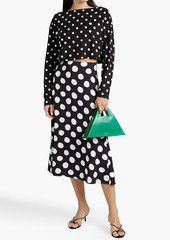 Marni - Cropped polka-dot jersey top - Black - IT 46