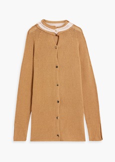 Marni - Distressed cashmere and wool-blend cardigan - Brown - IT 36