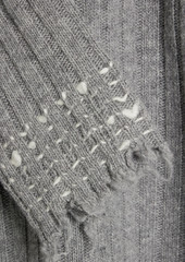 Marni - Distressed ribbed wool turtleneck sweater - Gray - IT 44
