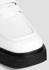 Marni - Embellished leather platform loafers - White - EU 40