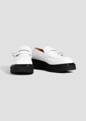 Marni - Embellished leather platform loafers - White - EU 40