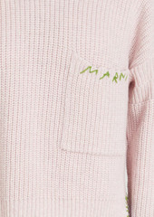 Marni - Embroidered distressed ribbed wool sweater - Pink - IT 36