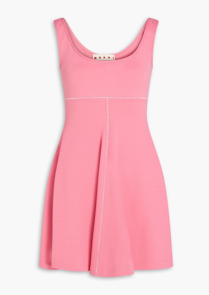 Marni - Flared stretch-jersey mini dress - Pink - IT 36