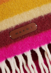 Marni - Fringed striped alpaca-blend scarf - Pink - OneSize