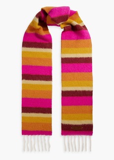 Marni - Fringed striped alpaca-blend scarf - Pink - OneSize