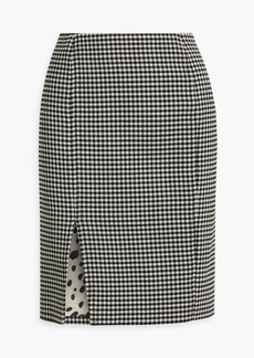 Marni - Gingham wool-blend skirt - Black - IT 38