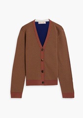 Marni - Jacquard-knit and ribbed wool-blend cardigan - Brown - IT 44