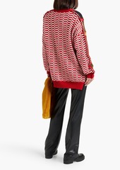 Marni - Jacquard-knit wool and mohair-blend cardigan - Red - IT 44
