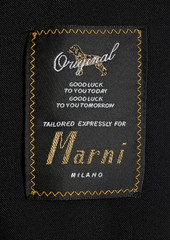 Marni - Jacquard-trimmed wool jacket - Black - IT 40