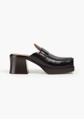 Marni - Leather platform mules - Black - EU 38