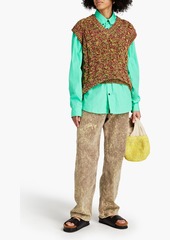 Marni - Marled cable-knit chenille vest - Yellow - IT 40
