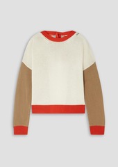 Marni - Open-back color-block cashmere sweater - White - IT 48