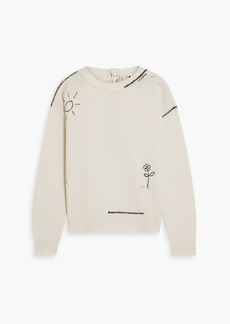 Marni - Open-back embellished cashmere sweater - White - IT 38