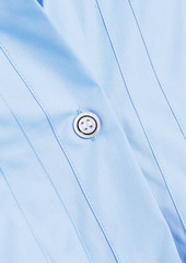Marni - Pleated cotton-poplin mini shirt dress - Blue - IT 40